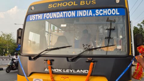 der neue Schulbus an der Penthakata Schule